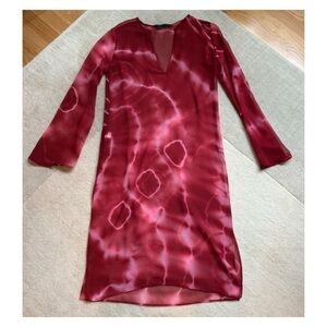BcbgMaxAzria  Ombré Sheer Cover Blouse Dress S
